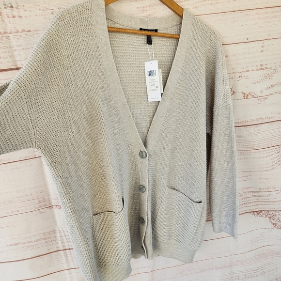 Eileen Fisher Pearls Boyfriend Cardigan - Picture 13 of 16